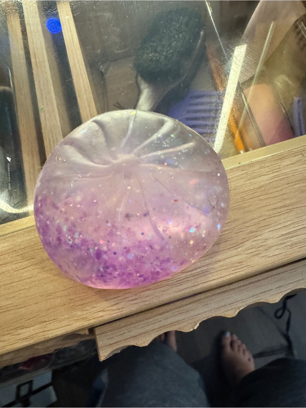 Decorative Purple Glass Orb - Home Art Accent